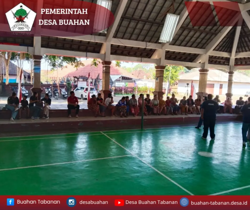 SOSIALISASI DARI MAHASISWA KKN UNUD TENTANG PROGRAM KERJA BIDANG SOSIAL