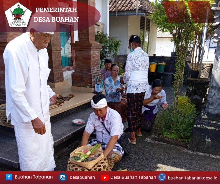 UPACARA PECARUAN PENYEPIAN DI KANTOR DESA BUAHAN 